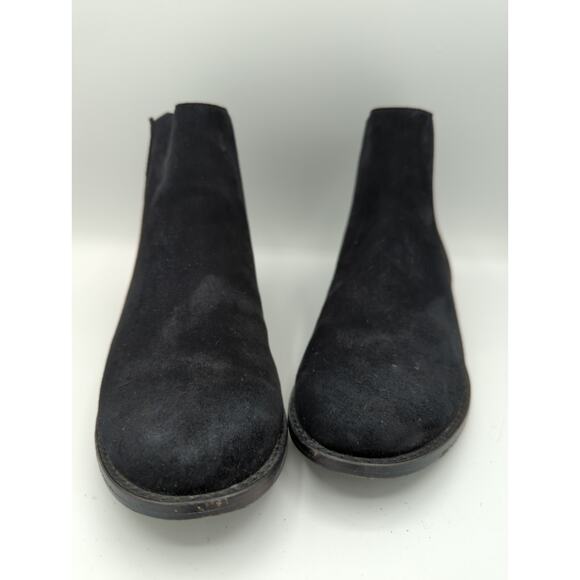 Eileen Fisher | Suede Leather Black Ankle Zip Up Bootie | Size 6 - Picture 1 of 8